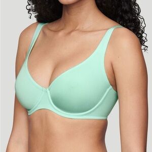 CUUP The Scoop Micro Bra in Aqua 34A NWT Revolve